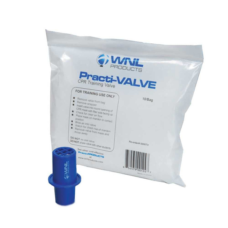 WNL Products 5000TV Practi-Valve CPR Training Valve Fits All WNL Adult Child and Infant Training Masks (10 Valves) 10 - NewNest Australia