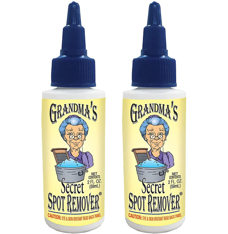 Grandma's Secret Spot Remover - Chlorine, Bleach and Toxin-Free Stain Remover - Stain Remover for Clothes - Fabric Stain Remover Removes Oil, Paint, Blood and Pet Stains – 2 Ounce, Pack of 2 2 Fl Oz (Pack of 2) - NewNest Australia