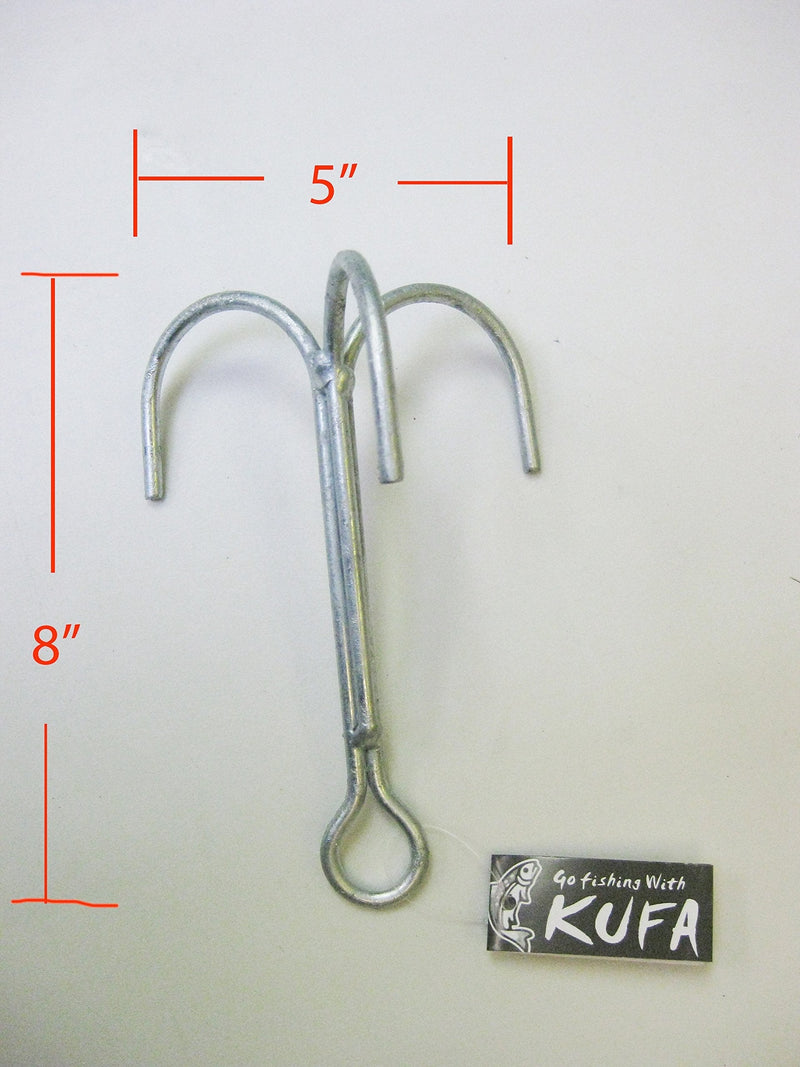KUFA Galvanized Steel Grapple Hooks, 8" H x 5" W - NewNest Australia