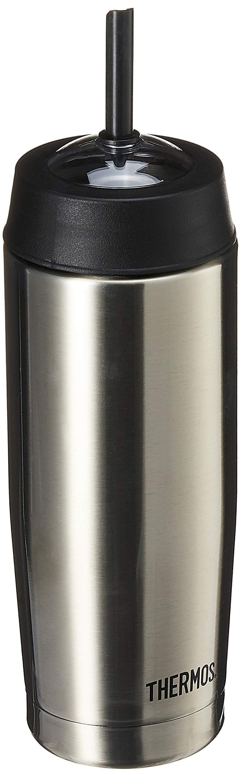 NewNest Australia - Thermos 16 Ounce Cold Cup with Straw, Stainless Steel 