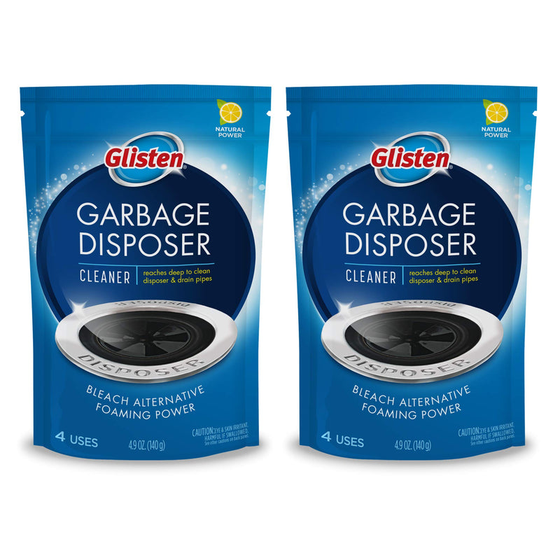 Glisten DP06N-PB Garbage Disposer Foaming Cleaner, Lemon Scent, 2-Pack (8 Uses), 2 Pack, Blue, 9 Ounce - NewNest Australia