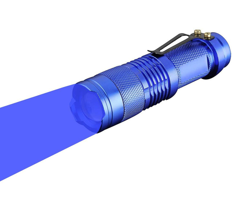 WAYLLSHINE Scalable Blue LED 3 Mode Long Range Blue Beam Blue Light Flashlight, Blue Flashlight Blue LED Flashlight Torch with Blue Light For Night Fishling, Detecting-Blue House - NewNest Australia