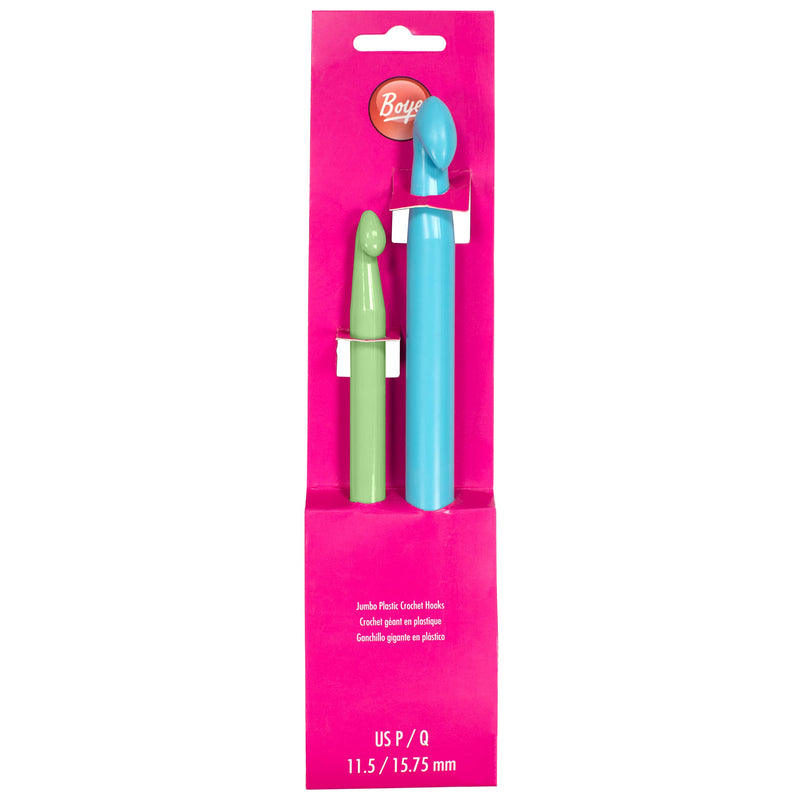 Boye 74492 Jumbo Plastic Crochet Hook Set, Sizes P16 & Q - NewNest Australia