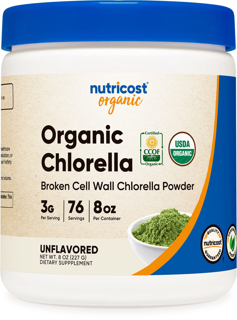 Nutricost Organic Chlorella Powder 8oz - 3000mg Per Serving - Non-GMO, Gluten Free - NewNest Australia