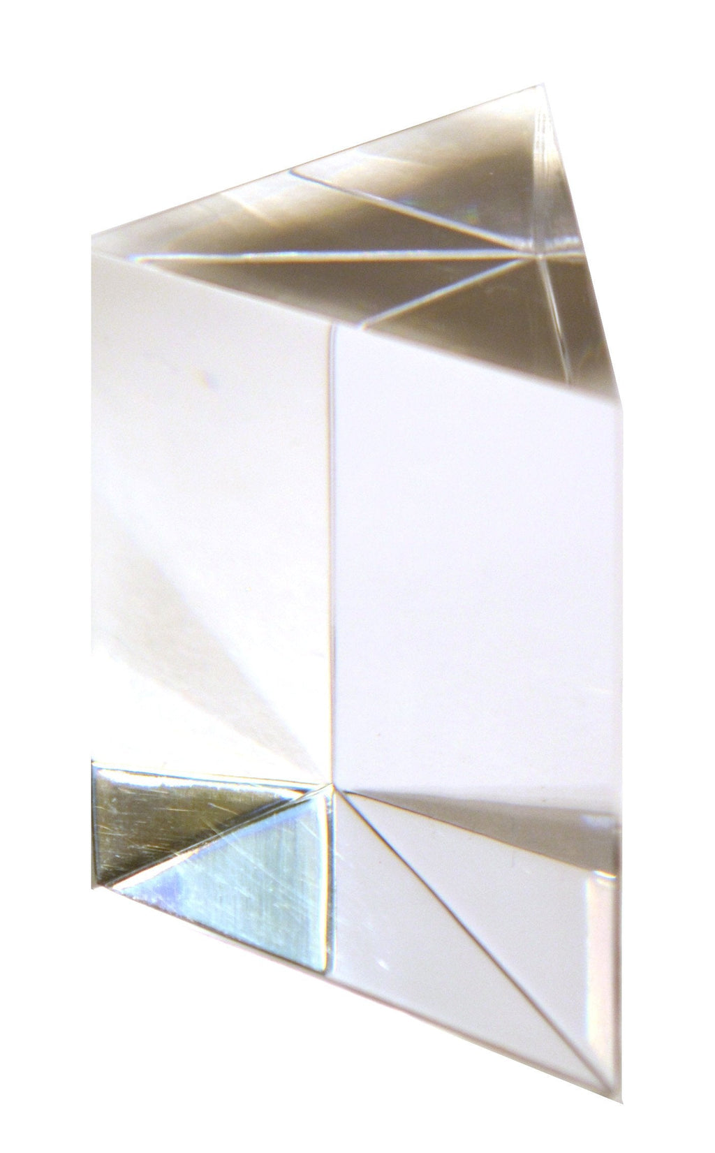 Right Angled Prism, 2.9" (74mm) Length, 2" (50mm) Hypotenuse - Triangular, 90x45x45 Degree Angles - Polished Acrylic - Excellent for Physics, Light Refraction & Wavelength Experiments - Eisco Labs - NewNest Australia