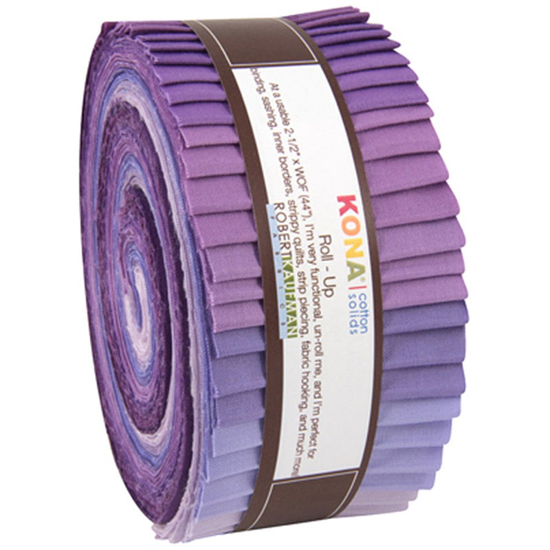 Robert Kaufman RU-437-40 Strips Kona Cotton, Lavender Fields, 40 Piece, 2-1/2-Inch - NewNest Australia