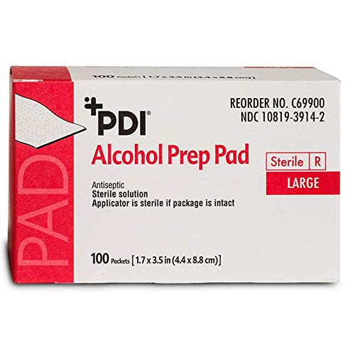 PT# C69900 PT# # C69900- Alcohol Prep Pads Sterile Large 100/Bx by, PDI Professional Disposables (1) - NewNest Australia