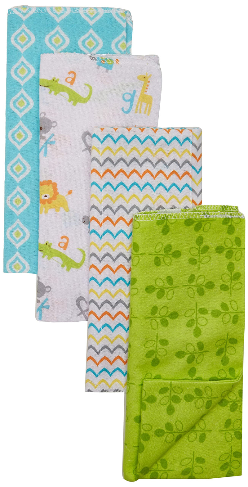 Luvable Friends Unisex Baby Cotton Flannel Burp Cloths, Abc, One Size - NewNest Australia