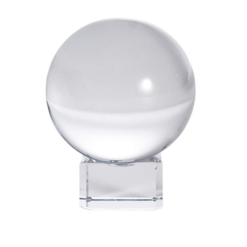 NewNest Australia - LONGWIN 50mm(2 inch) K9 Photography Crystal Glass Ball Sphere with Free Stand Suncatcher (Clear) Clear 