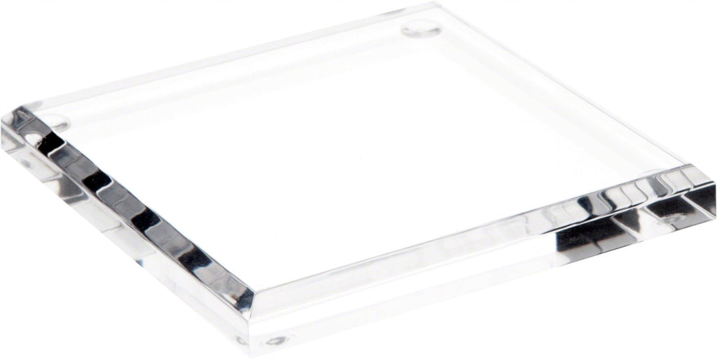 NewNest Australia - Plymor Clear Acrylic Square Beveled Display Base, 0.5" H x 4" W x 4" D 1 .5" x 4" x 4" 