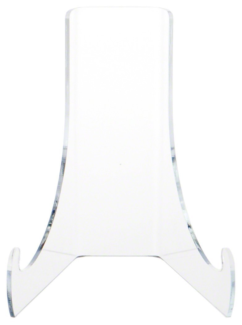 NewNest Australia - Plymor Clear Acrylic Flat Back Easel with Deep Support Ledges, 6" H x 5.125" W x 5" D (Medium) 1 6" x 5.125" x 5" 