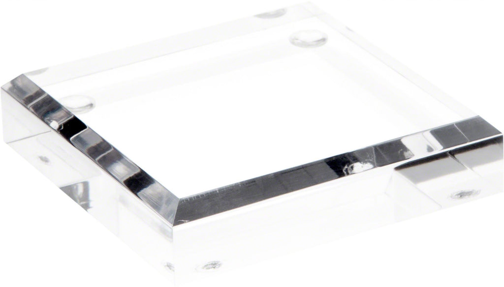 NewNest Australia - Plymor Clear Acrylic Square Beveled Display Base, 0.75" H x 3" W x 3" D 1 .75" x 3" x 3" 