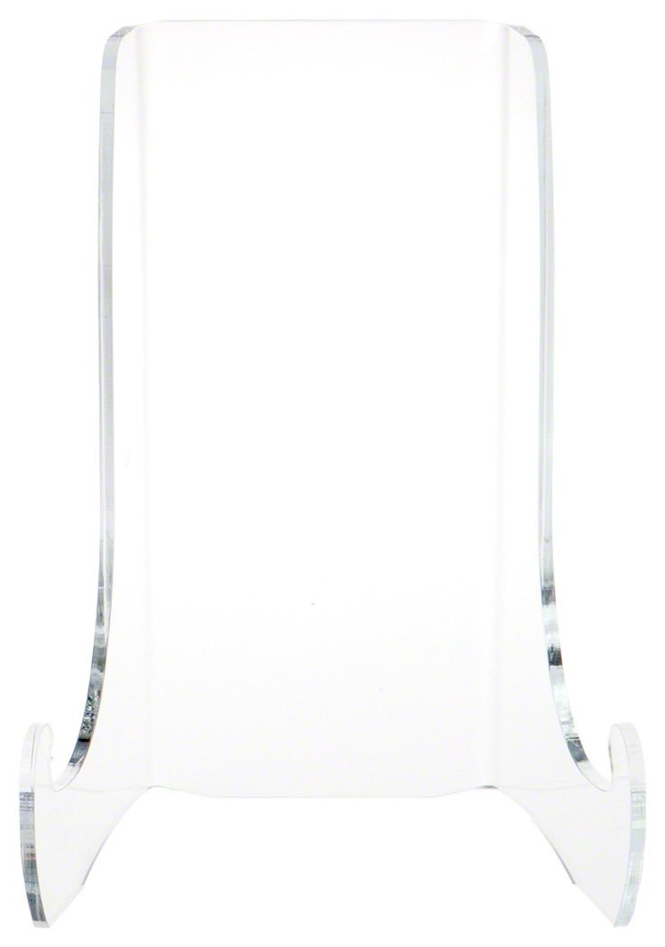 NewNest Australia - Plymor Clear Acrylic Flat Back Easel with Shallow Support Ledges, 9" H x 6.75" W x 5.25" D 1 9" x 6.75" x 5.25" 