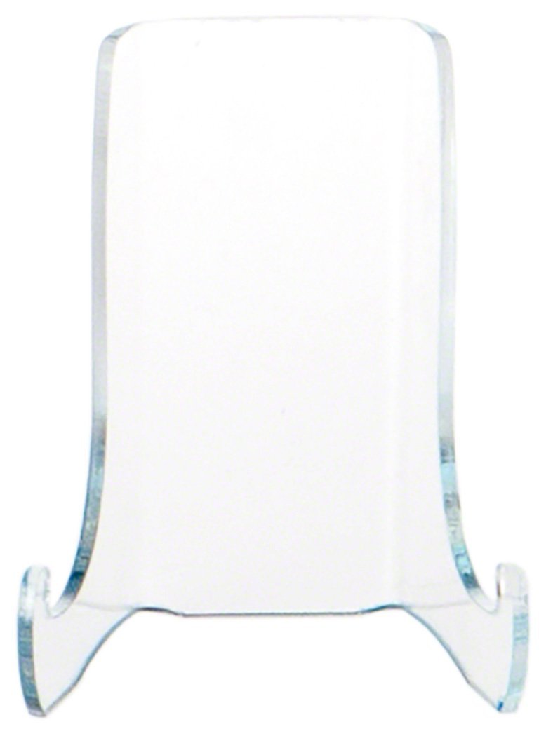 NewNest Australia - Plymor Clear Acrylic Small Flat Back Easel with Shallow Support Ledges, 3" H x 2.375" W x 2.25" D 1 3" x 2.375" x 2.25" 