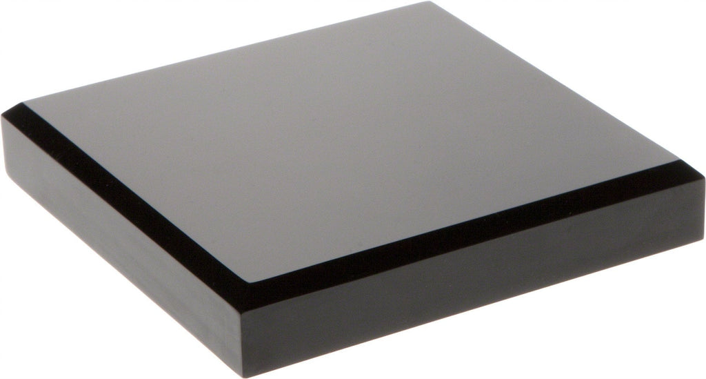 NewNest Australia - Plymor Black Acrylic Square Beveled Display Base, 0.75" H x 4" W x 4" D 1 .75" x 4" x 4" 