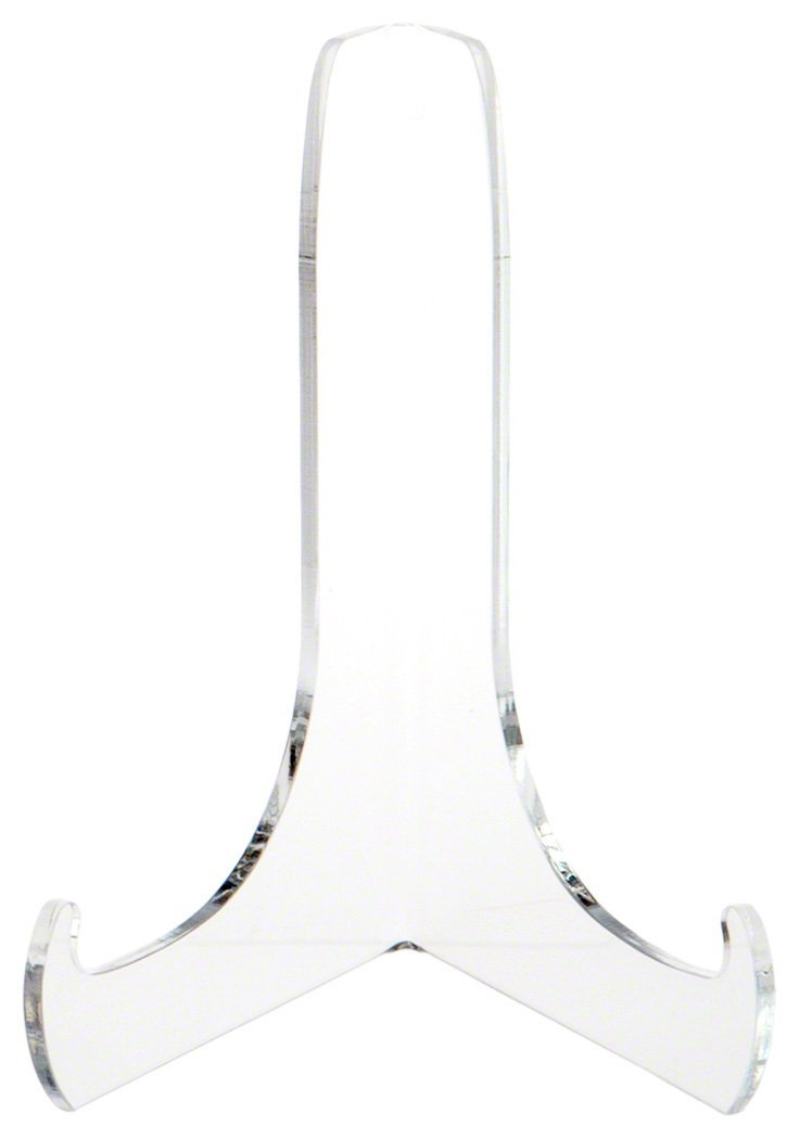 NewNest Australia - Plymor Clear Acrylic 60-Degree Angle Easel with Shallow Support Ledges, 7.5" H x 5.75" W x 4.75" D 1 7.5" x 5.75" x 4.75" 