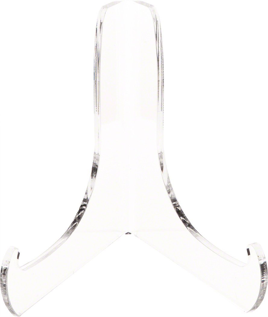 NewNest Australia - Plymor Clear Acrylic 60-Degree Angle Easel with Deep Support Ledges, 6" H x 5.75" W x 4.75" D 1 6" x 5.75" x 4.75" 