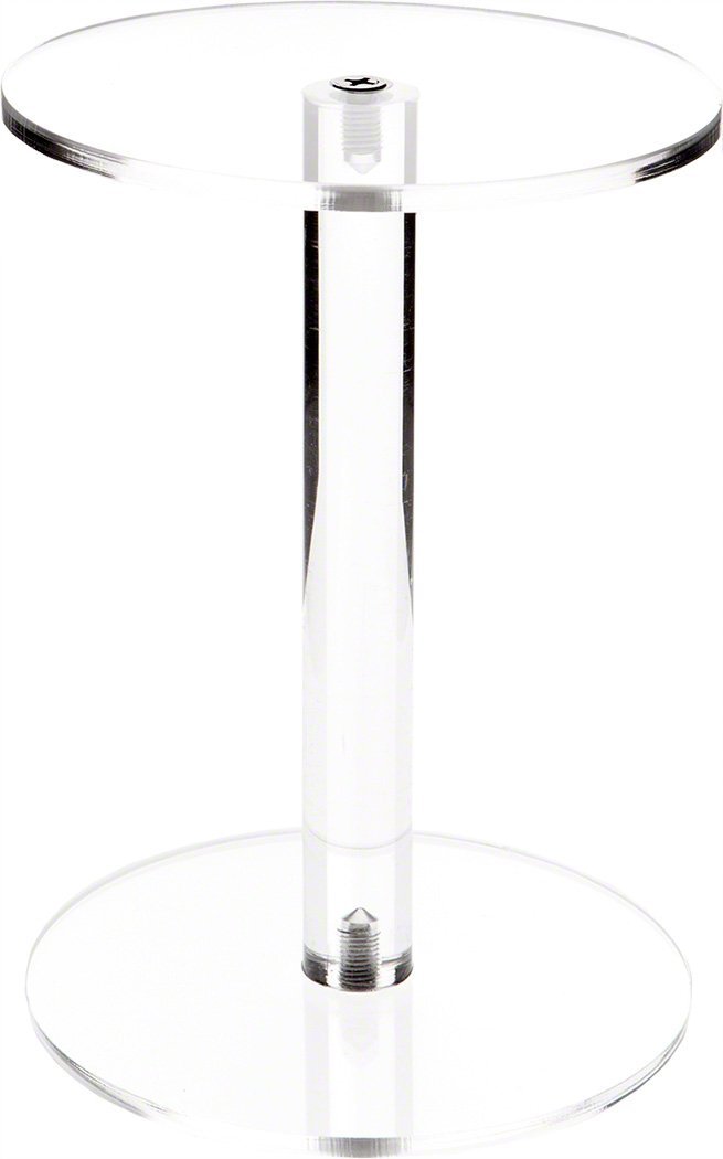 NewNest Australia - Plymor Brand Acrylic Round Barbell Pedestal Display Riser 8" H x 6" D (1/4" Thick) 1 8" x 6" x 6" 