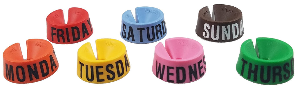 NewNest Australia - Deluxe Weekly Hanger Markers - Quickly Identify Which Outfit To Wear For Each Day of the Week Various Pack of 7 