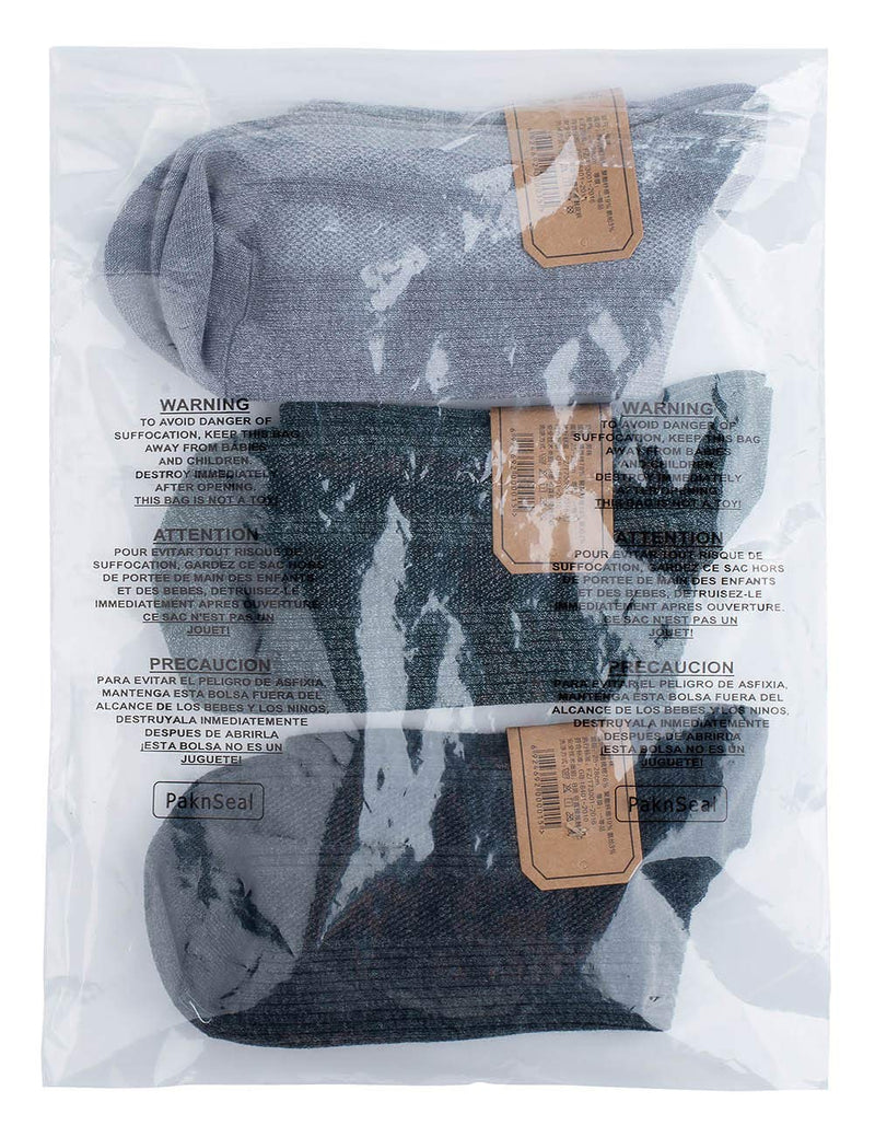 PaknSeal Clear 9x12 Self Seal Poly Bags, Suffocation Warning (100 Count) 9"x12" - NewNest Australia
