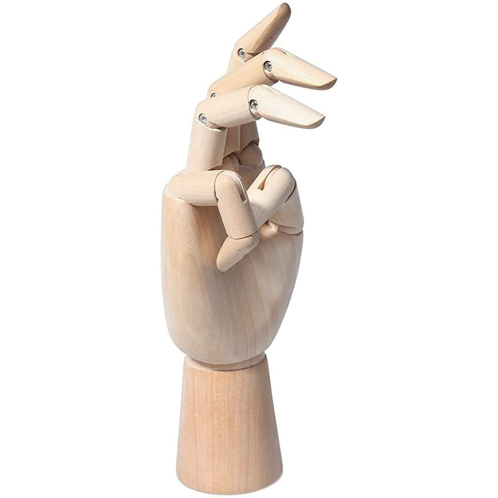 Juvale Wood Hand Model 7", Mannequin with Flexible Wooden Fingers for Drawing, Art Supplies - NewNest Australia