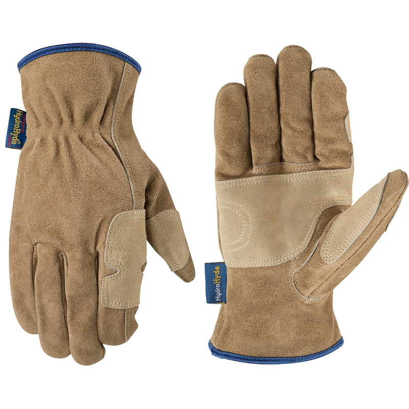 Wells Lamont Men's Heavy Duty Leather Ranching & Fencer Gloves | Durable, Abrasion & Water-Resistant HydraHyde, Medium (1019M) Tan - NewNest Australia
