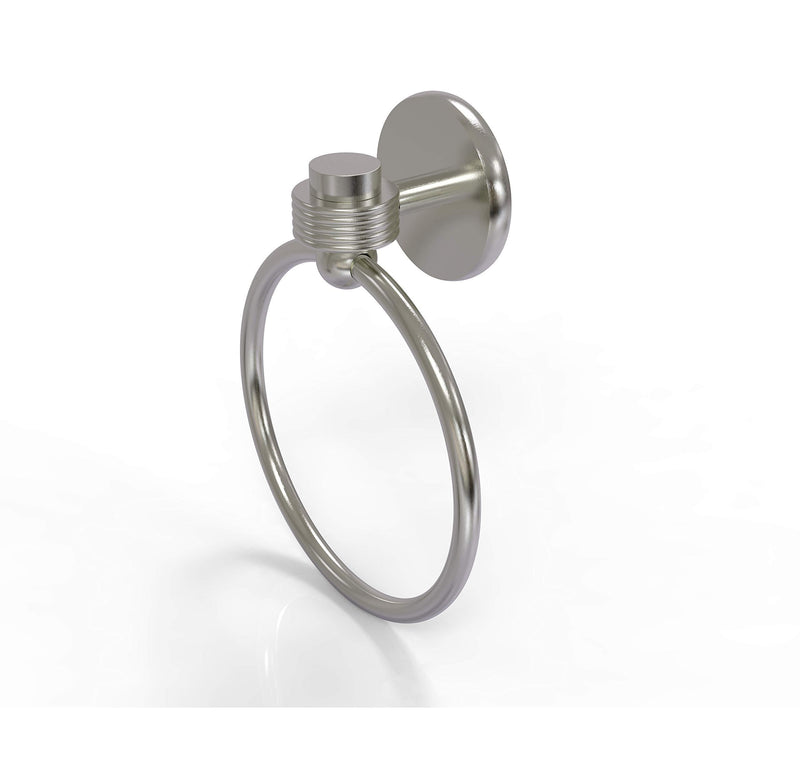 Allied Brass 7116G-SN Satellite Orbit One Collection Groovy Accent Towel Ring, Satin Nickel - NewNest Australia