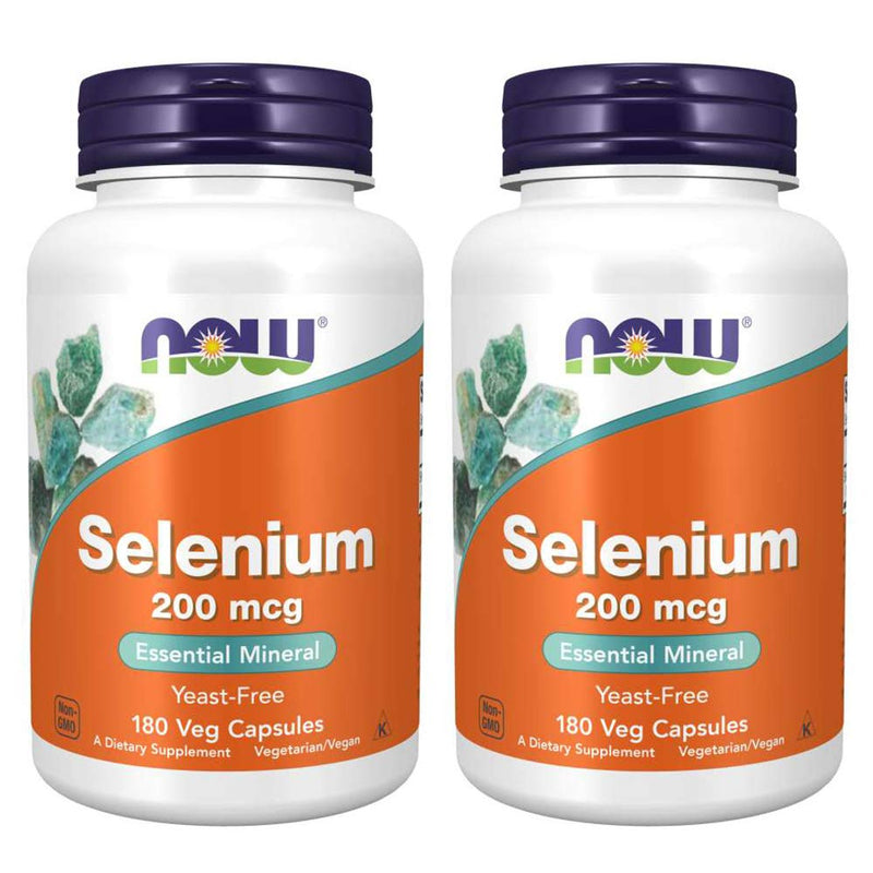 Now Foods Selenium 200 mcg VCaps, 180 Count (Pack of 2) - NewNest Australia