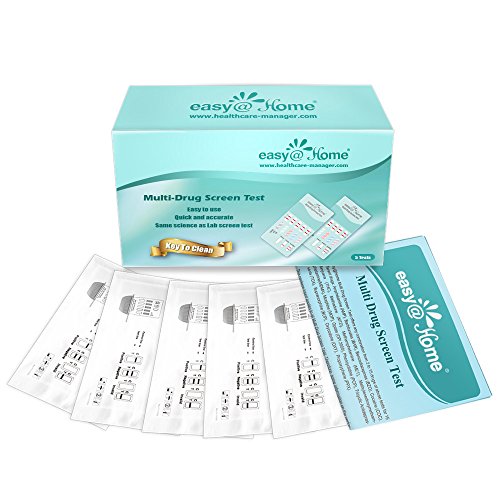 5 Pack Easy@Home 5 Panel Instant Drug Test Kits - Test Marijuana (THC), COC, OPI 2000, AMP, BZO - Urine Dip Drug Testing - #EDOAP-754 - NewNest Australia