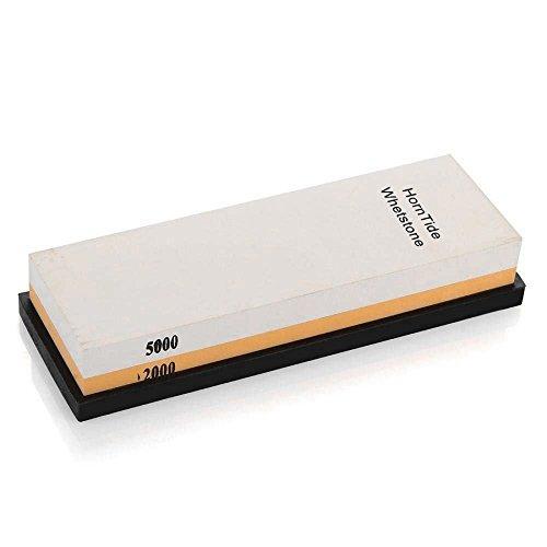 HornTide 2000/5000 Grit Combination Whetstone Two-Sided Knife Sharpener 7-Inch Sharpening Stone Plastic Stand Included - NewNest Australia