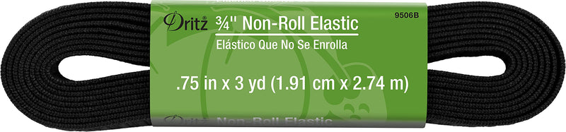 Dritz 3/4" Non-Roll Elastic, Black - NewNest Australia