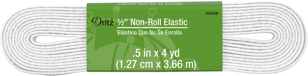 Dritz Notions Elastic Non Roll 1/2"x4yd Wht - NewNest Australia