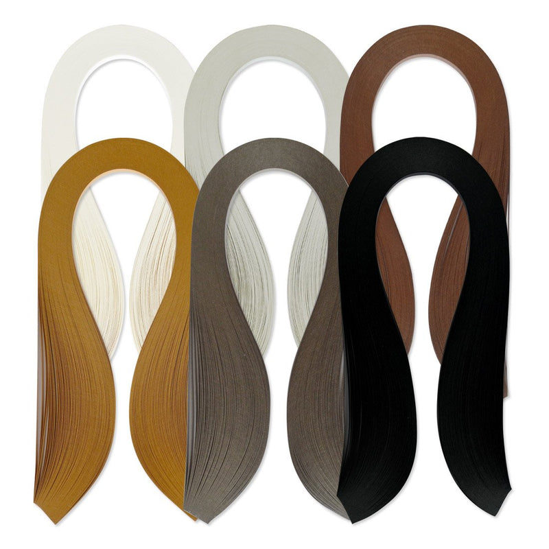 JUYA Single Color Quilling Strips Set 600 Strips 6 Colors 39cm Length/Strip Paper Width 5mm - NewNest Australia