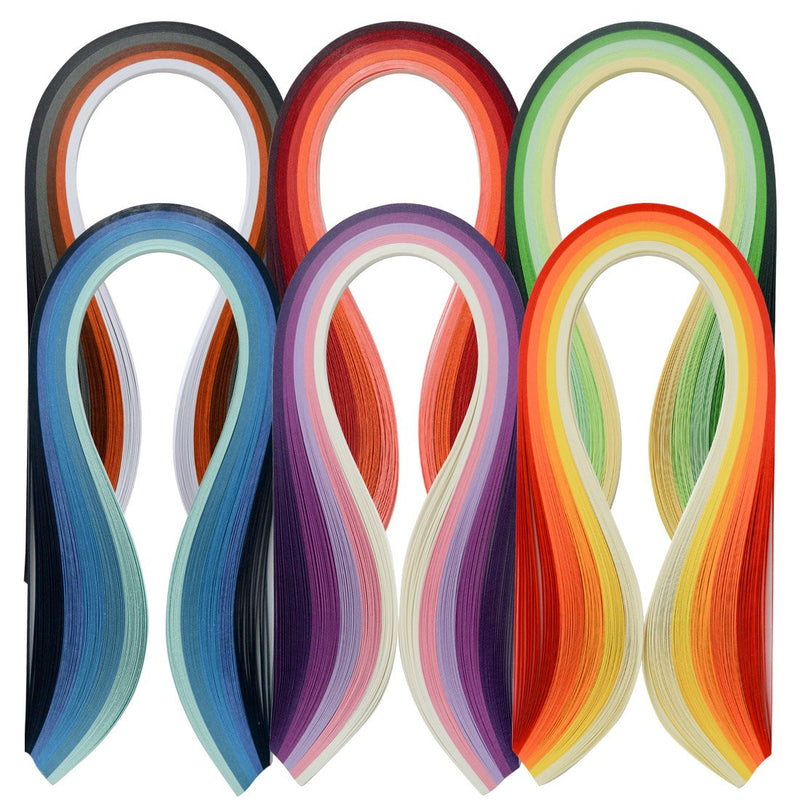 JUYA Multi-Color Quilling Strips Set 600 Strips 30 Colors 39cm Length/Strip Paper Width 3mm - NewNest Australia