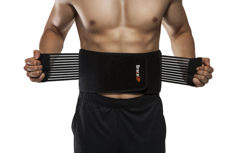 Back Support Belt by BraceUP for Men and Women - Breathable Waist Lumbar Lower Back Brace for Sciatica, Herniated Disc, Scoliosis Back Pain Relief, Heavy lifting, with Dual Adjustable Straps (S/M) Small/Medium (Pack of 1) - NewNest Australia