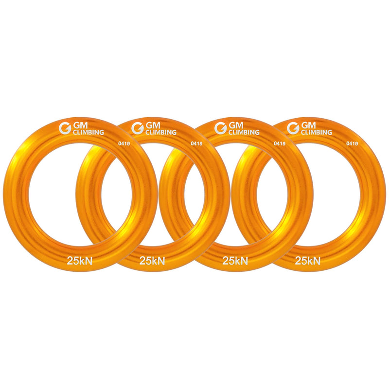 GM CLIMBING Rappel Ring 25kN for Rock Climbing Arborist Rescue Slackline Hammock Pack 4. Large-Gold Pack of 2 - NewNest Australia