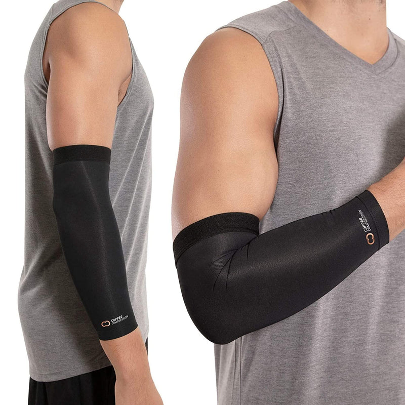 Copper Compression Elbow Brace for Tendonitis and Tennis Elbow - Copper Infused Sleeve. Relief for Golfers, Arthritis, Bursitis. Fit for Men & Women. Small (Pack of 1) - NewNest Australia