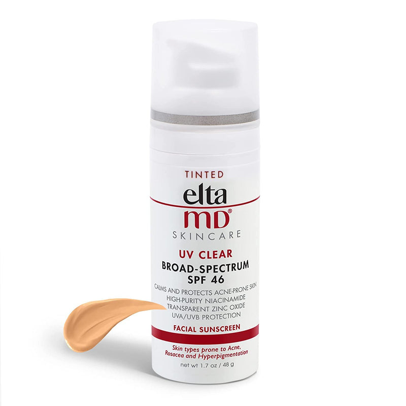 EltaMD UV Clear Tinted Face Sunscreen Broad-Spectrum SPF 46 Face Sunscreen for Sensitive Skin or Acne-Prone Skin, Oil-Free, Lightweight, Sheer, Mineral-Based Face Sunscreen with Zinc Oxide, 1.7 oz - NewNest Australia