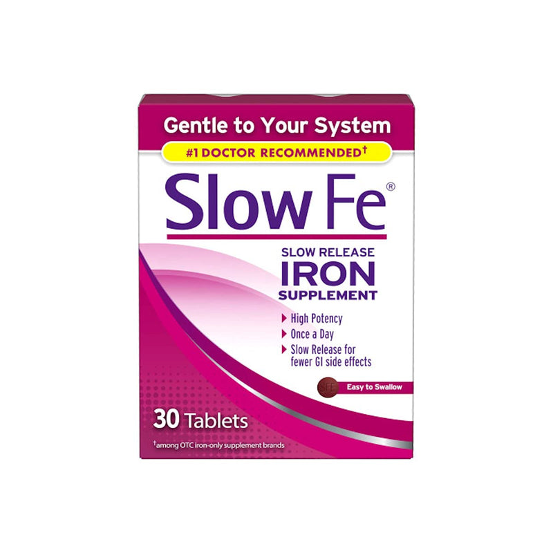 Slow Fe Iron Supplement tablets for Iron Deficiency, 45mg, 30 Count (Pack of 3) 30 Count (Pack of 3) - NewNest Australia