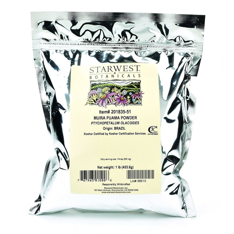 Starwest Botanicals Muira Puama Powder Wildcrafted, 1 Pound - NewNest Australia