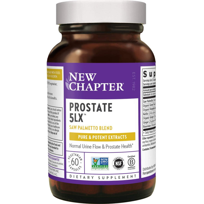 New Chapter Prostate Supplement - Prostate 5LX with Saw Palmetto + Selenium for Prostate Health - 60 ct Vegetarian Capsule 60 Count (Pack of 1) - NewNest Australia