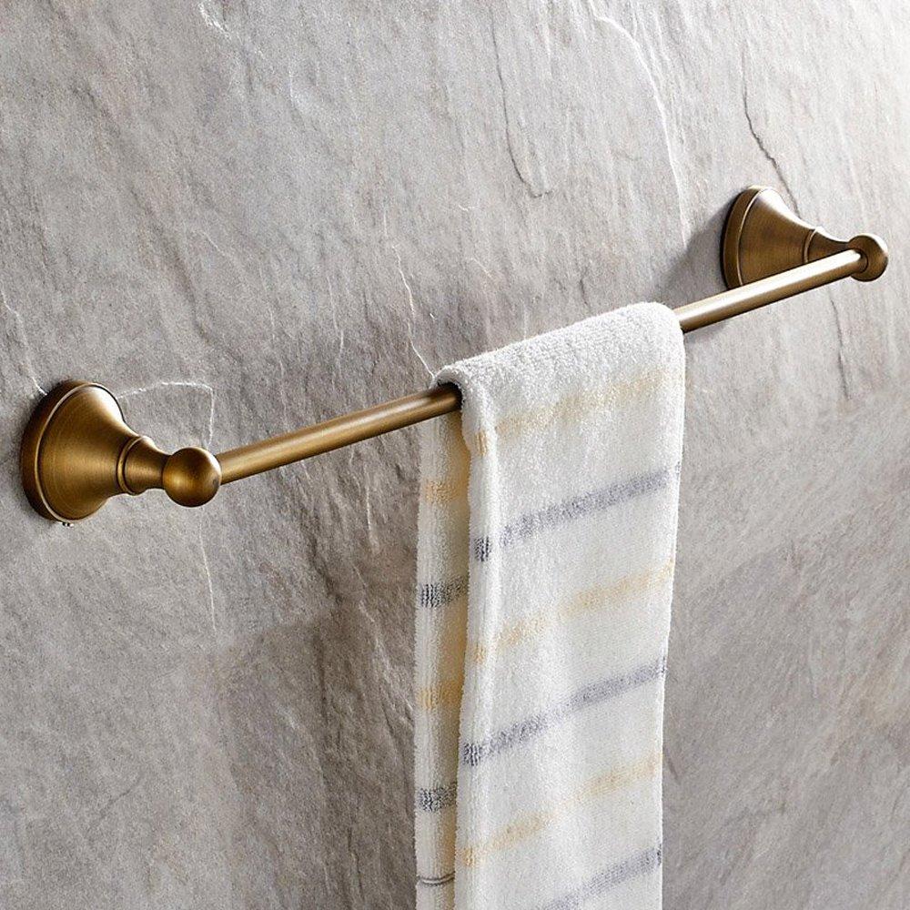 Leyden Antique Brass Towel Bar, 24 Inch Towel Holder Rod Brass Towel Rack Bathroom Accessories Wall Mounted Single Towel Bar - NewNest Australia