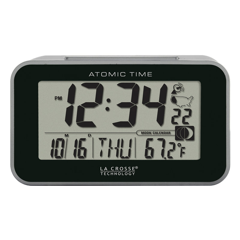 NewNest Australia - La Crosse Technology 617-1270 Atomic LCD Alarm Clock, Black 