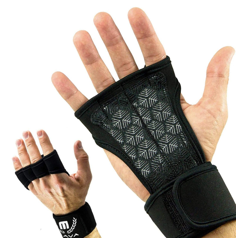 Cross Training Gloves with Wrist Support for WODs,Gym Workout,Weightlifting & Fitness-Silicone Padding, No Calluses-Suits Men & Women-Weight Lifting Gloves for a Strong Grip Black Medium - NewNest Australia