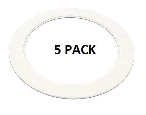 5 Pack-White Light Trim Ring Recessed Can 6" Inch Over Size Oversized Lighting Fixture - NewNest Australia