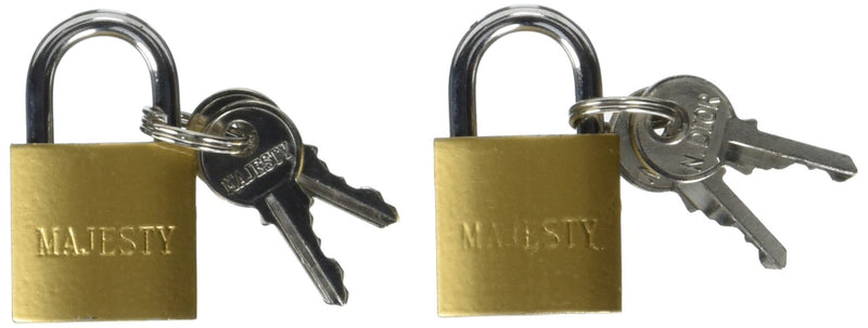 Topzone 25mm 1" inch Small Mini Solid Brass Padlock with 2 Keys (Pack of 2) - NewNest Australia