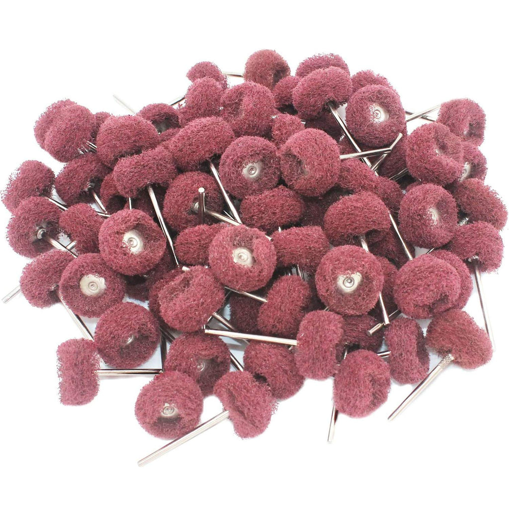 PHYHOO Fine Abrasive Wheel Brush Polishing Buffing Wheels Sanding Rust Remove Rotary Tools Accessories 2.35 MM Mandrel 80 Pieces - NewNest Australia