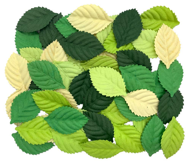 100 pcs mixed Leaves 45x29mm Mulberry Paper Flower Leaves scrapbooking wedding doll house supplies card - NewNest Australia