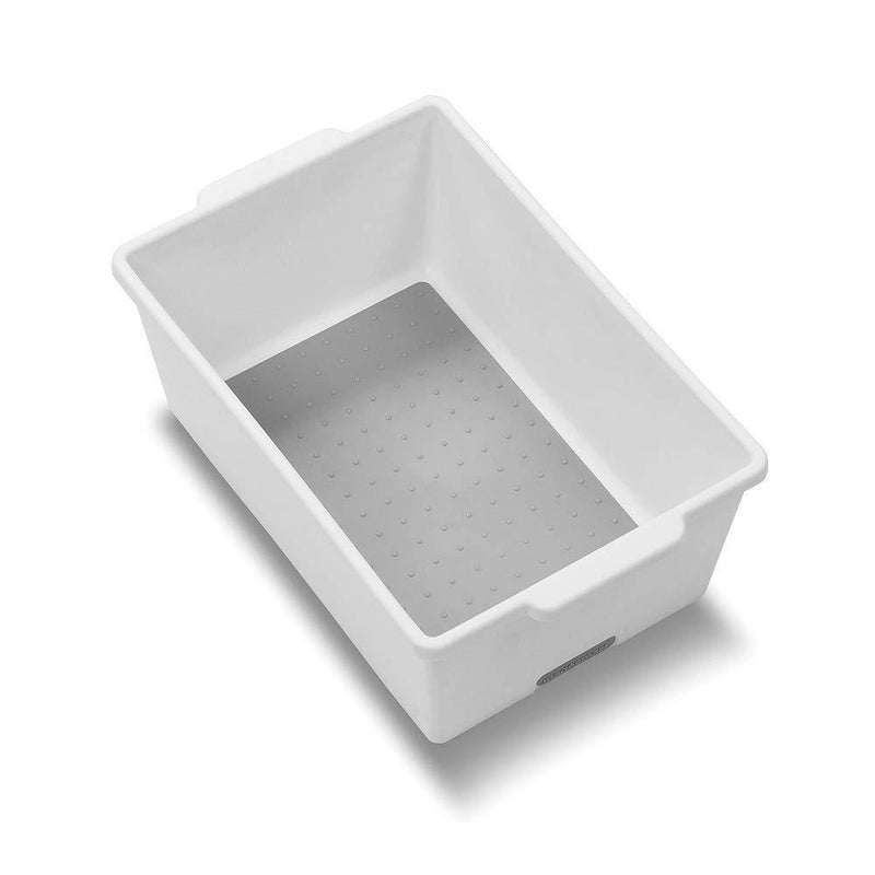 NewNest Australia - madesmart Classic Small Deep Bin - White | CLASSIC COLLECTION | Heavy-duty | Non-slip Lining and Rubber Feet | BPA-Free 