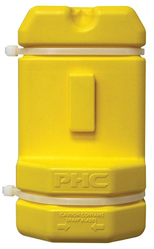 Pacific Handy Cutter Blade Bank, Used Razor Blade Disposal with Wall Mount, Safely Dispose of Used Blades, Keep Blades Out of Trash Bags, Off of Floors, and Away from Other Hazardous Locations, Yellow (BH00206) - NewNest Australia